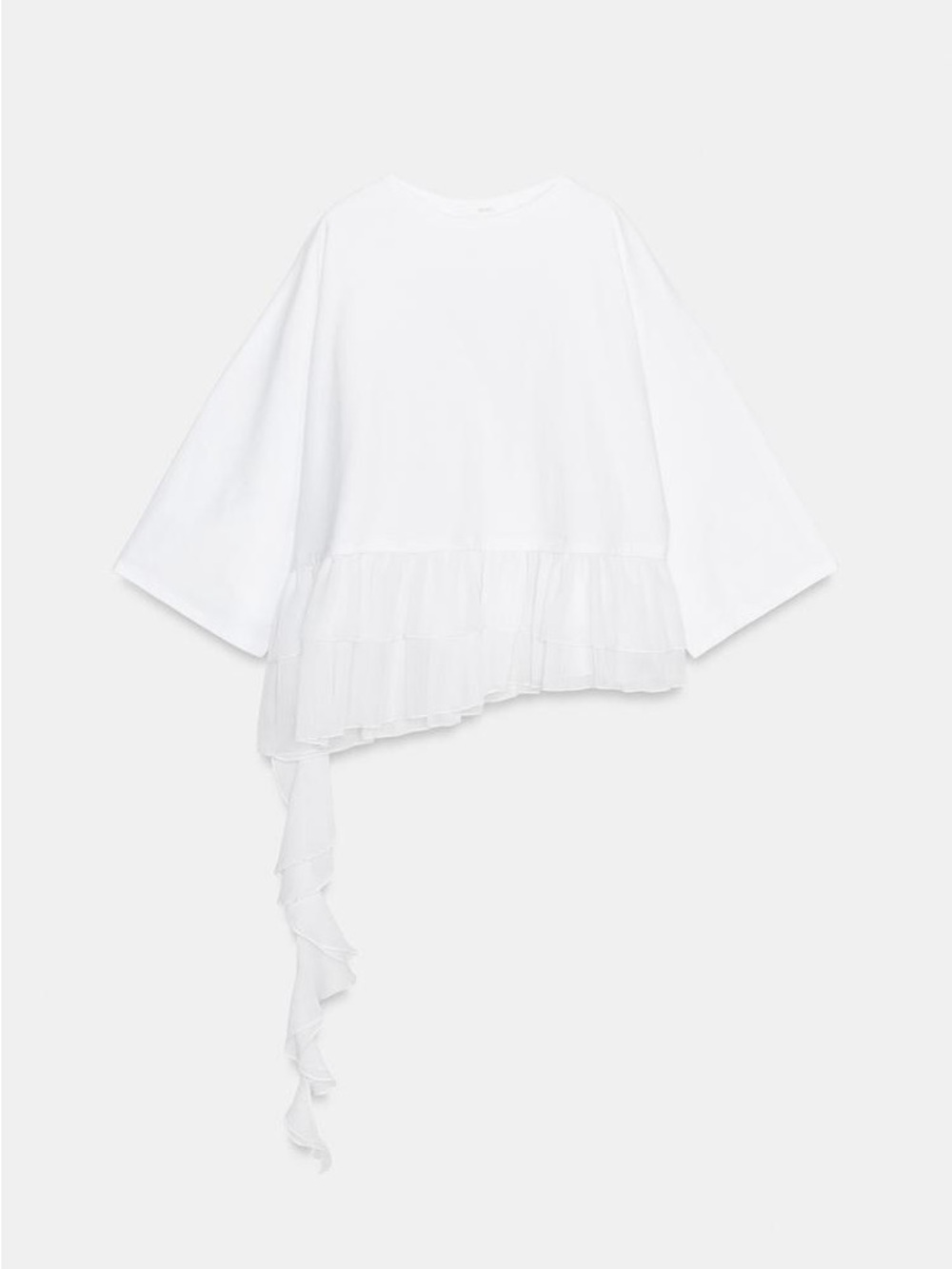 ZARA COMBINATION RUFFLE TOP - Picture 9 of 10